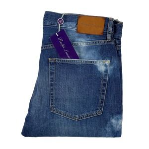 Ralph Lauren Purple Label Bleach Wash Mens Denim Jeans Size 28x31 NWT